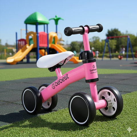 Bicicleta Triciclo Aprendizaje 4 Ruedas XT02 Rosa Bebesit