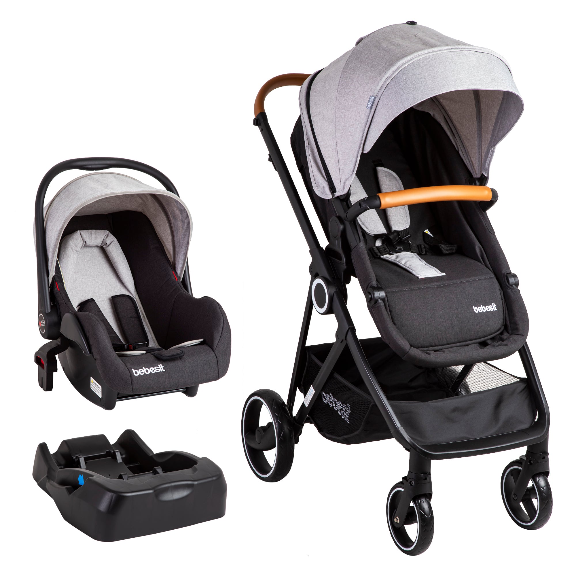 Coche Cuna travel system Cosmos Gris