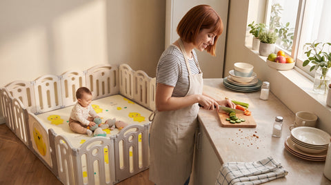 Corral para bebé: para qué sirve y desde qué edad usarlo