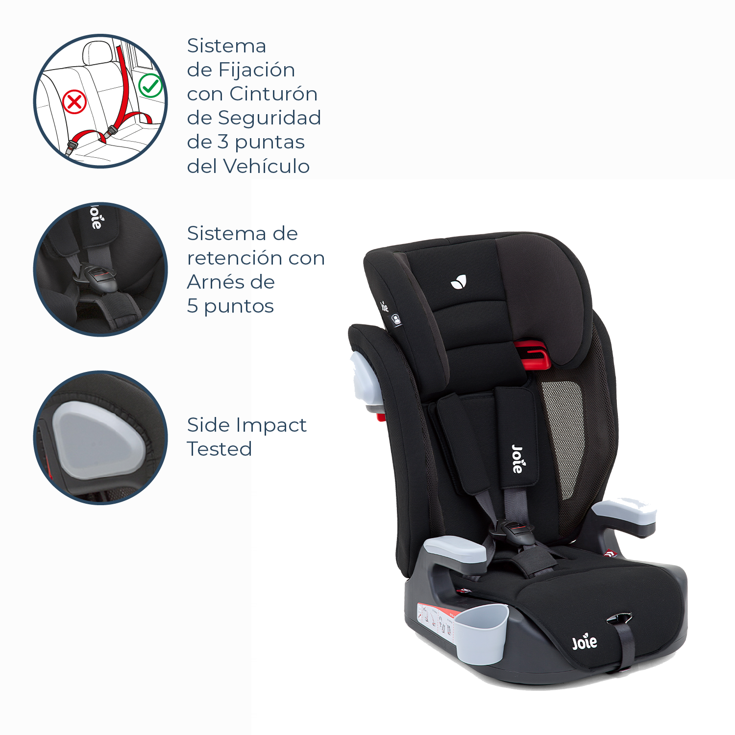 Silla de Auto Butaca Elevate - Two Tone Black