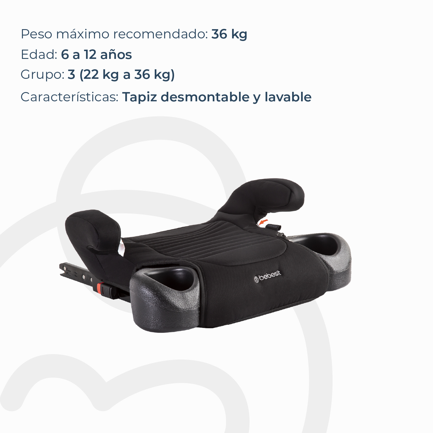 Alzador Isofix Negro Bebesit