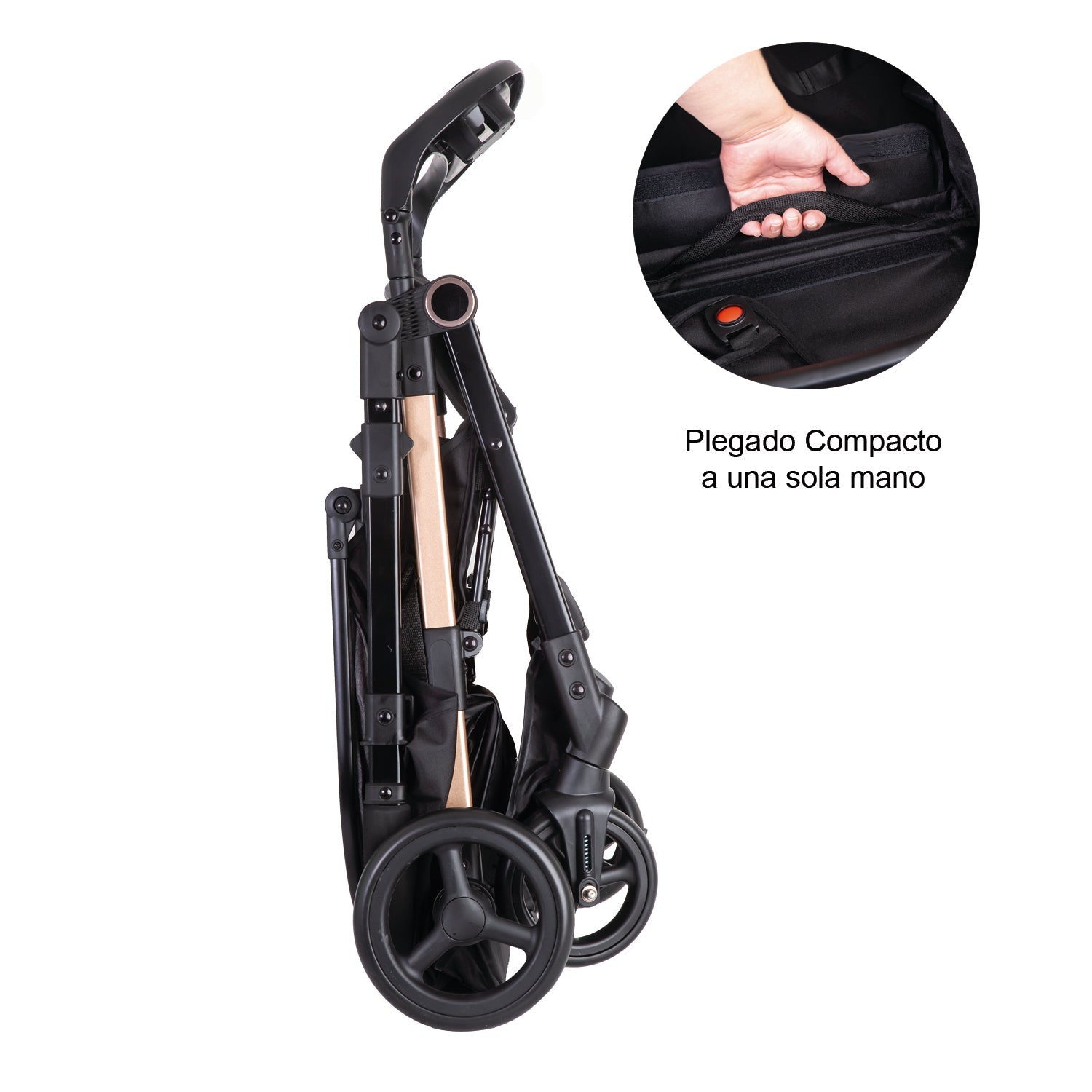 Coche de Paseo City Reversible con Bandeja Beige