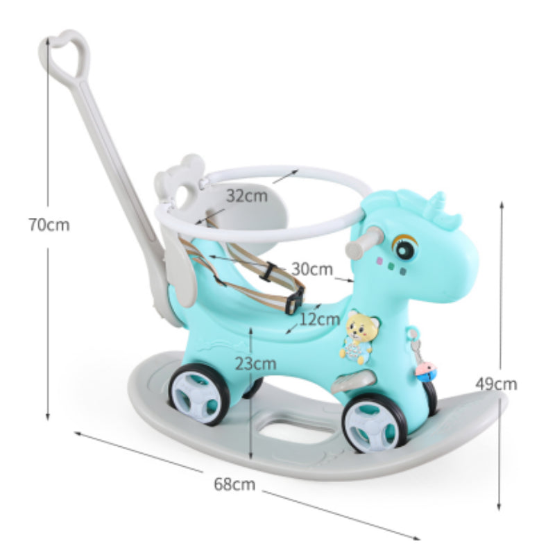 Correpasillo 2 en 1 Balancin con protección acolchado y cascabel