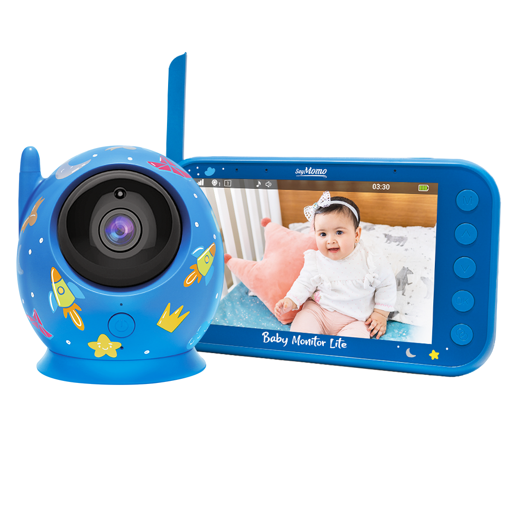 Monitor Soymomo Lite Pantalla 4.3 Visión Nocturna Colores Azul