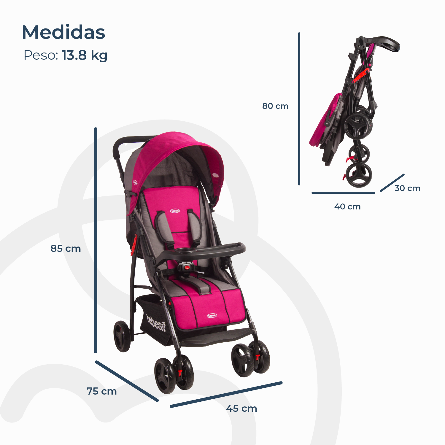 Coche Travel System Summer Rosado