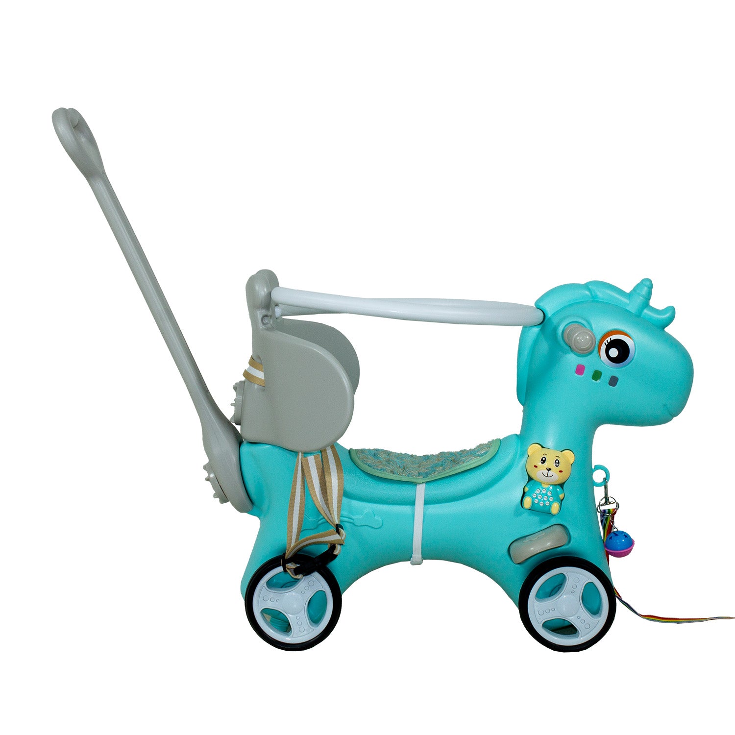 Correpasillo 2 en 1 Balancin con protección acolchado y cascabel