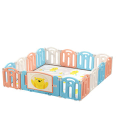 Corral de juegos didáctico + Alfombra Antigolpes 200x240x48cm