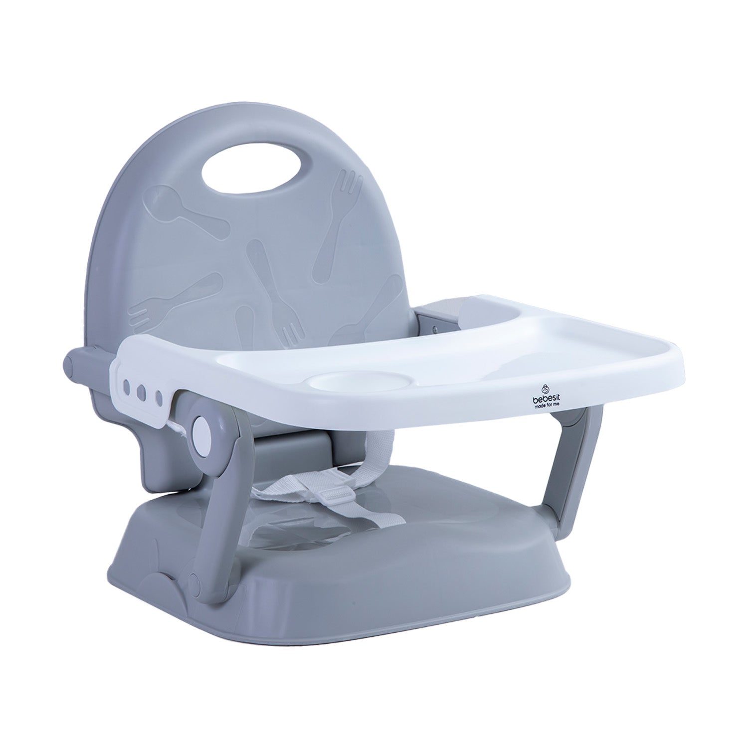 Silla de comer plegable portatil Bebe Niño Fold Gris