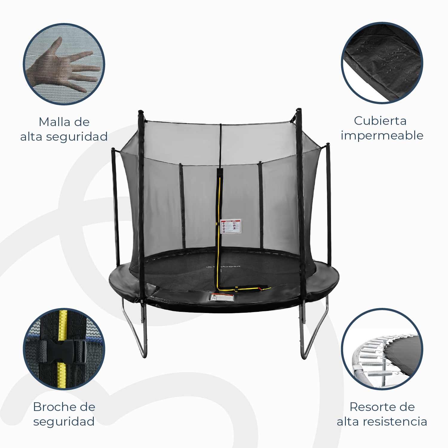 Cama Elástica Trampolín 3,05 mt + Escalera y Malla Seguridad