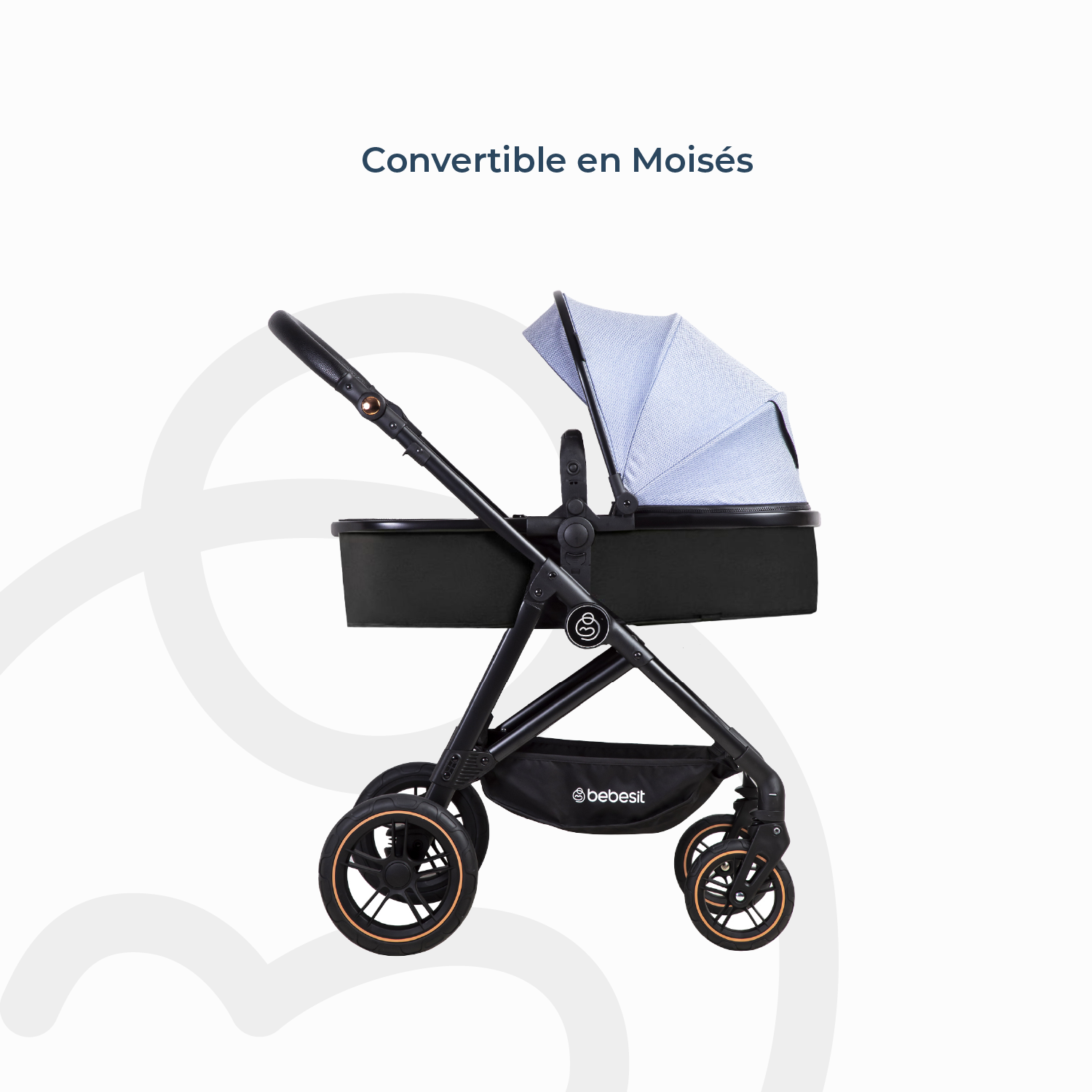 Coche Cuna Paseo Street Azul Bebesit