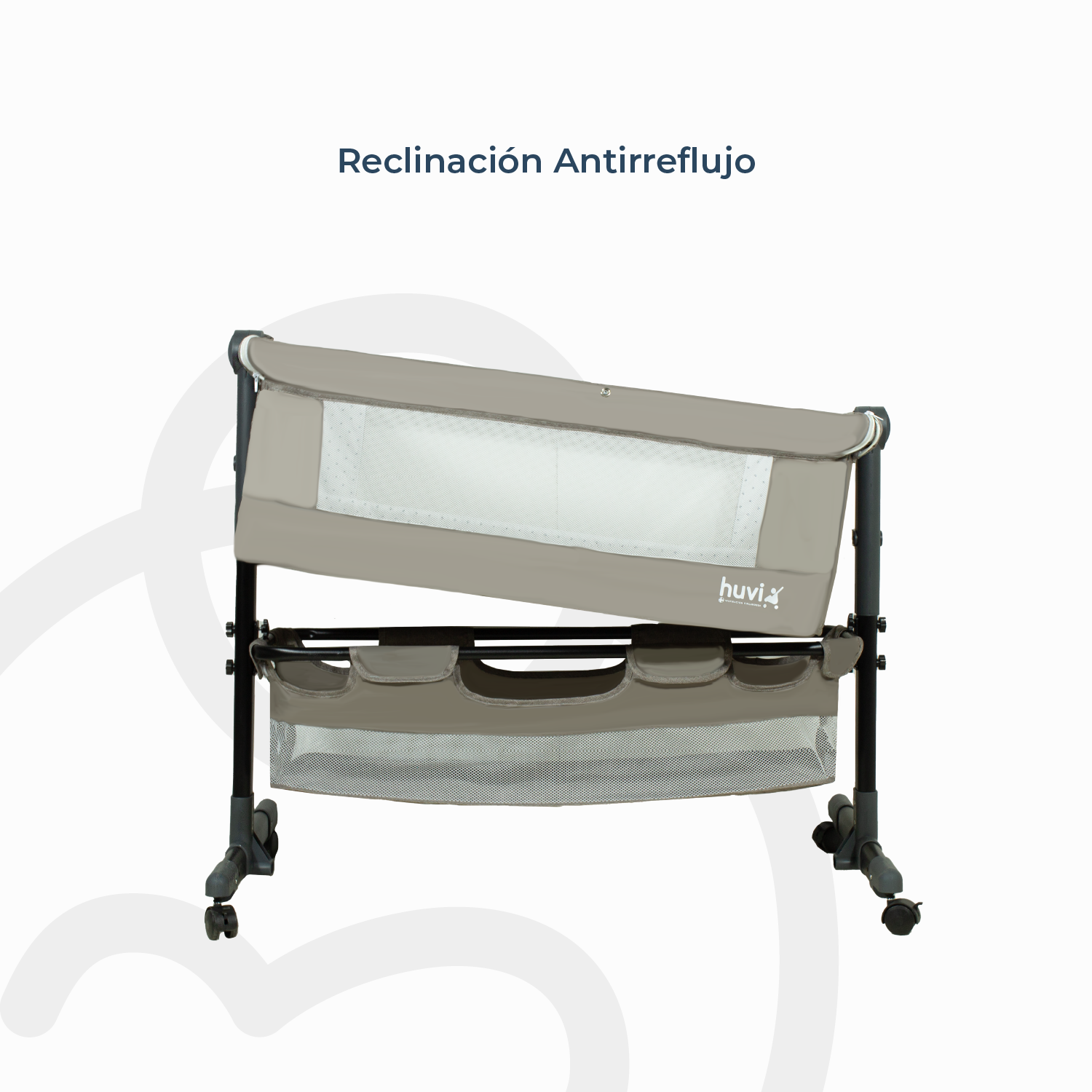 Cuna Colecho Cozy con Colchón Mosquitero y Canasto Beige Huvi