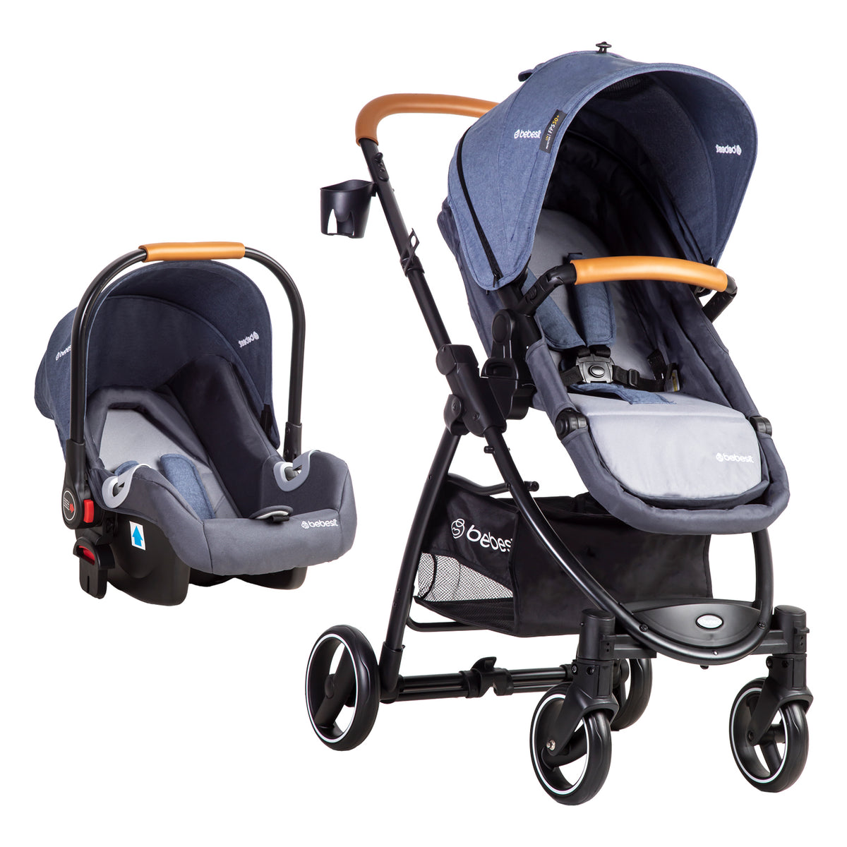 Coche Cuna travel system Fénix Azul — Bebesit