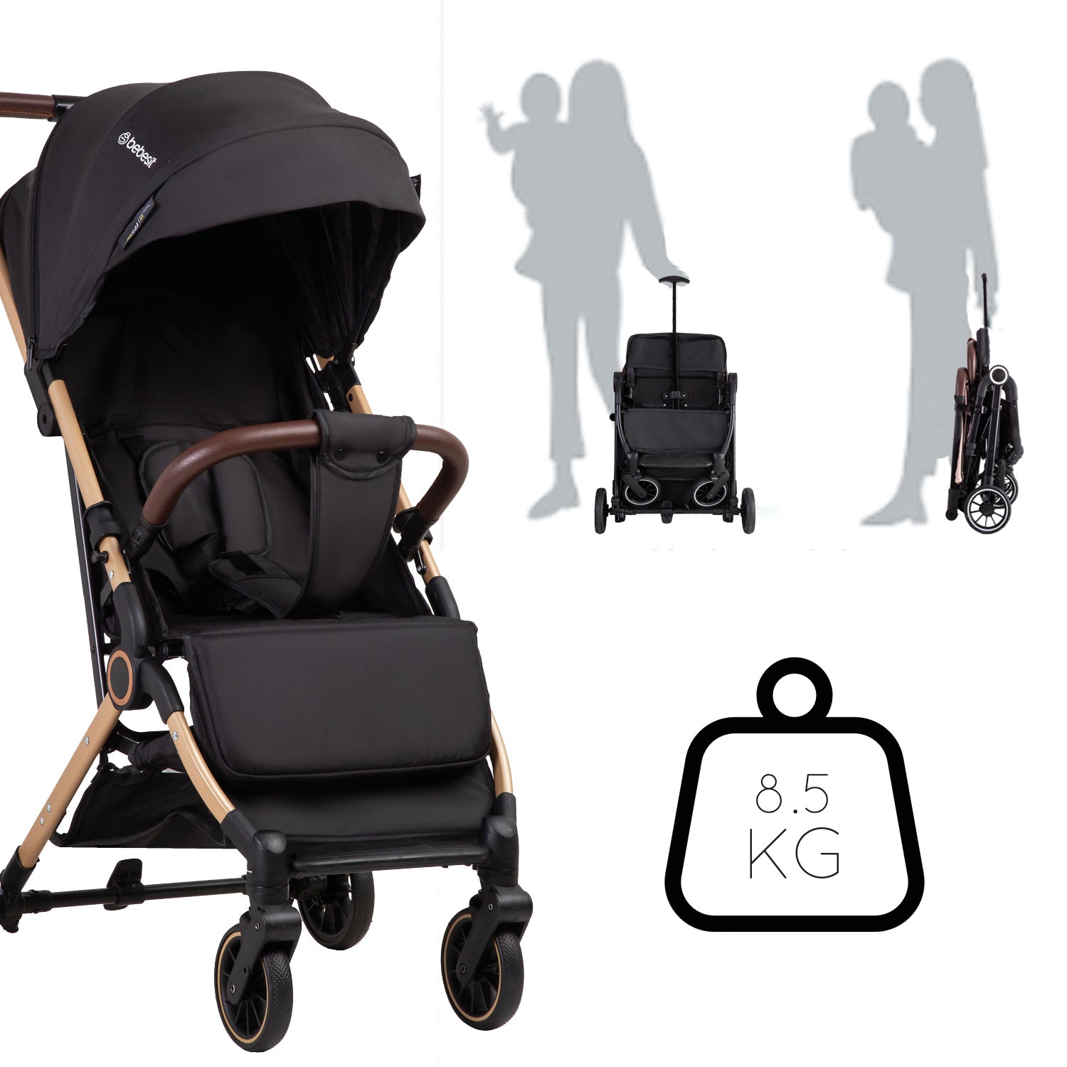 Coche Cuna Travel System Soho Rosa