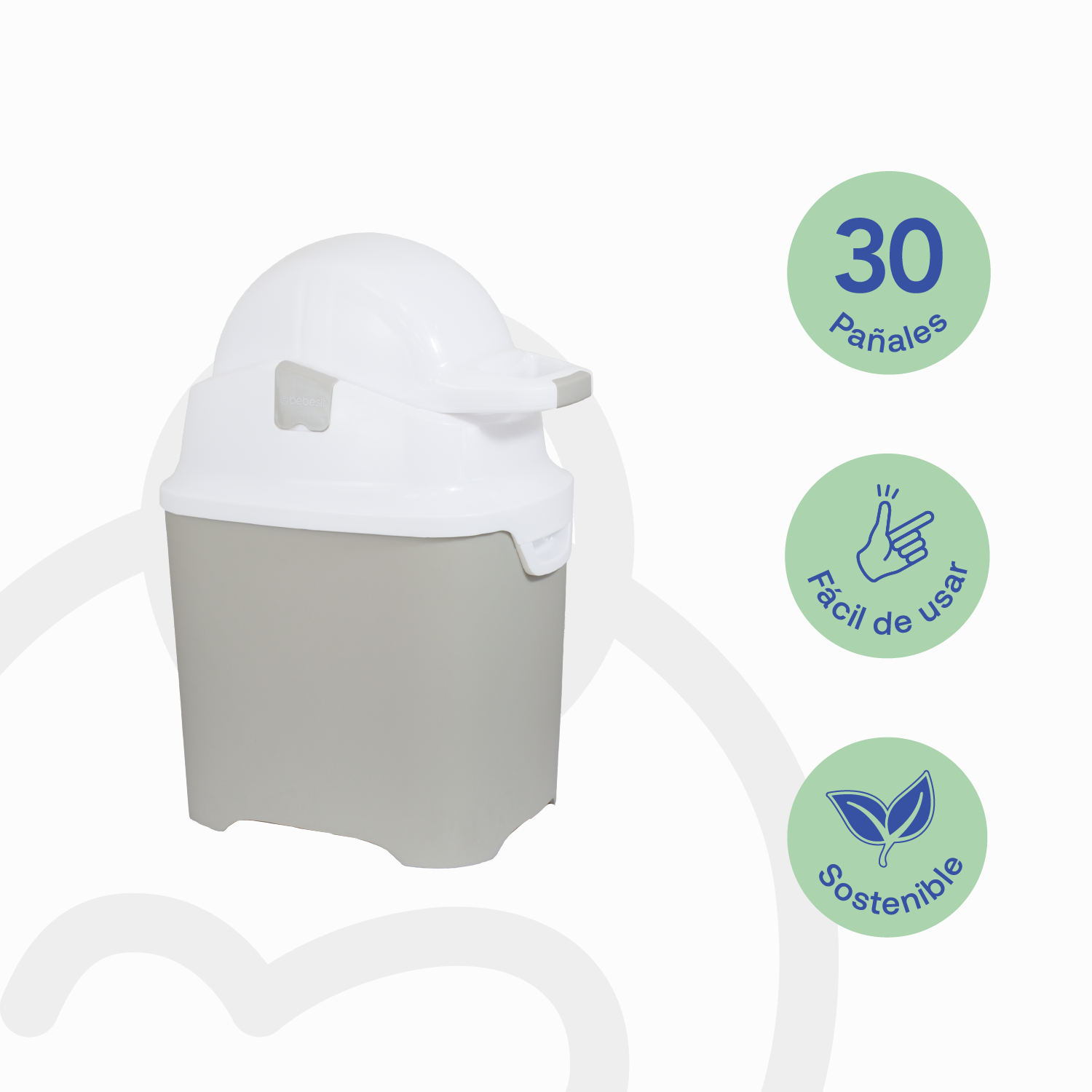 Contenedor de Pañales Beige Bebesit