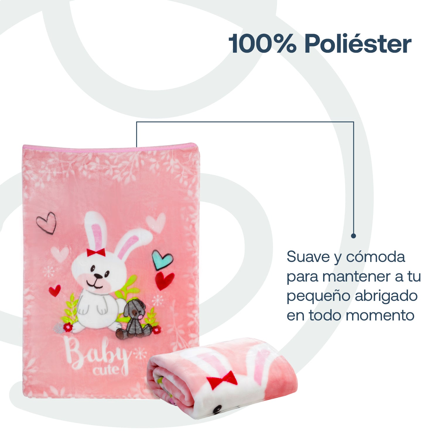 Frazada Conejo Rosada Bebesit