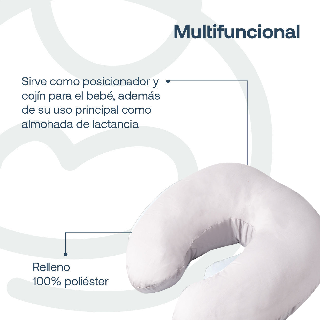 Cojin de Lactancia Gris