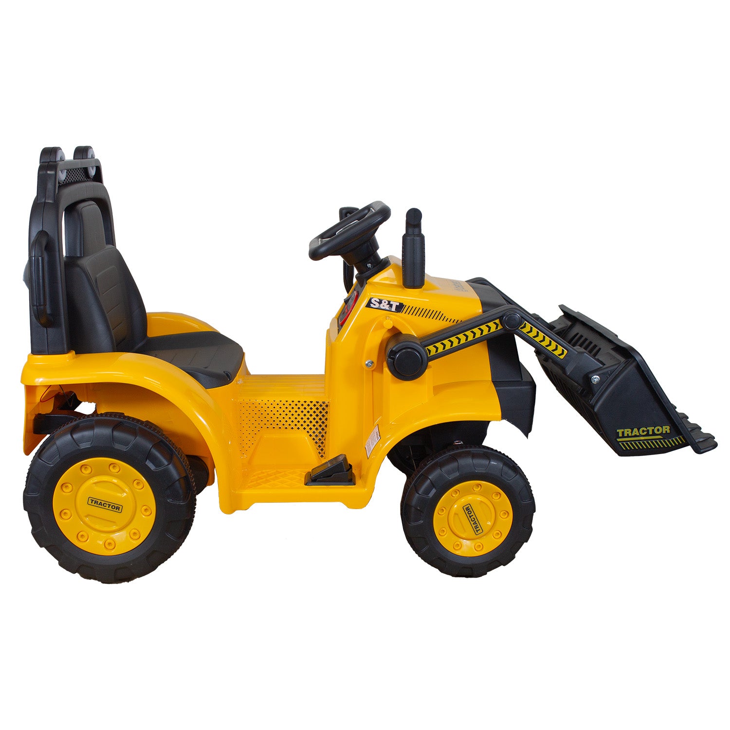 Camión Elétrico Excavadora Loader Infantil Amarillo
