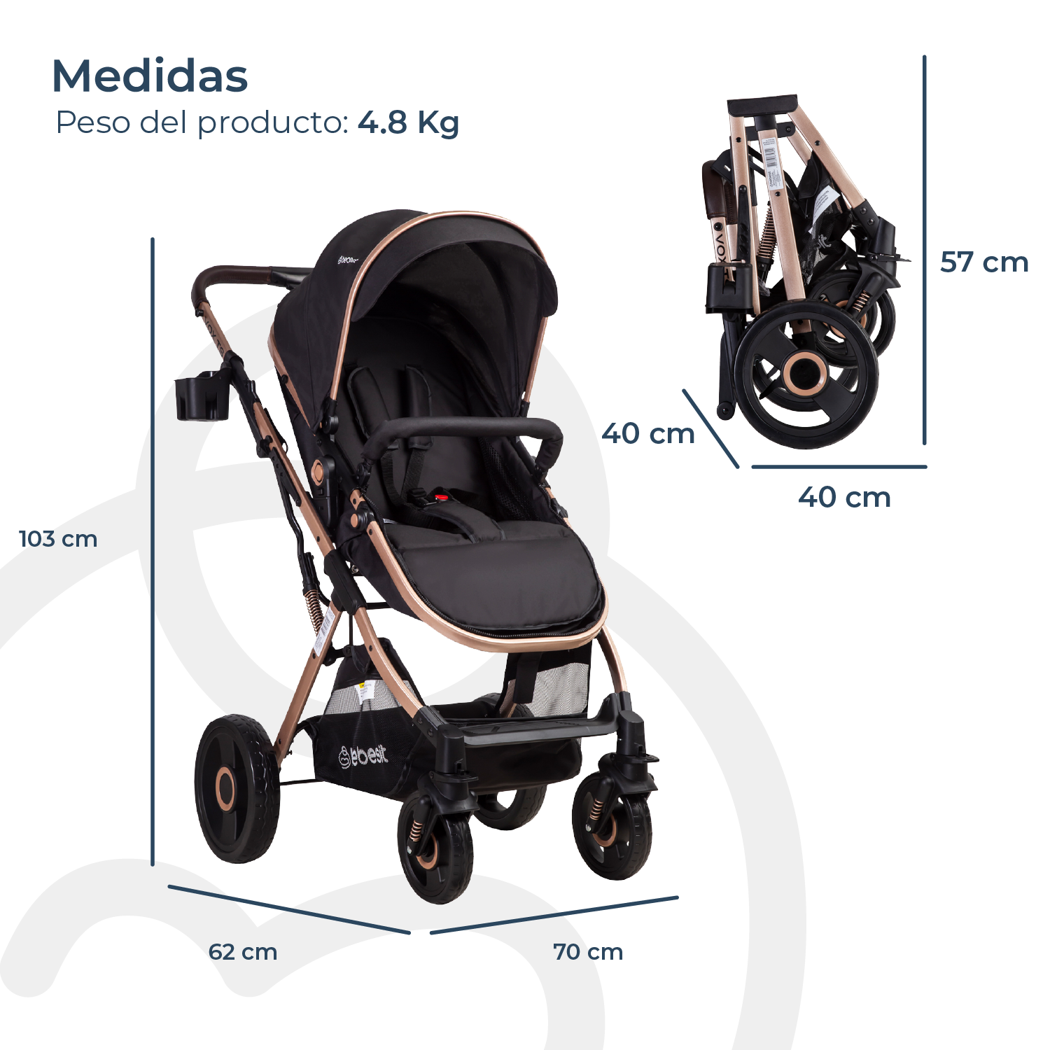Coche Cuna Travel System Vox Gold