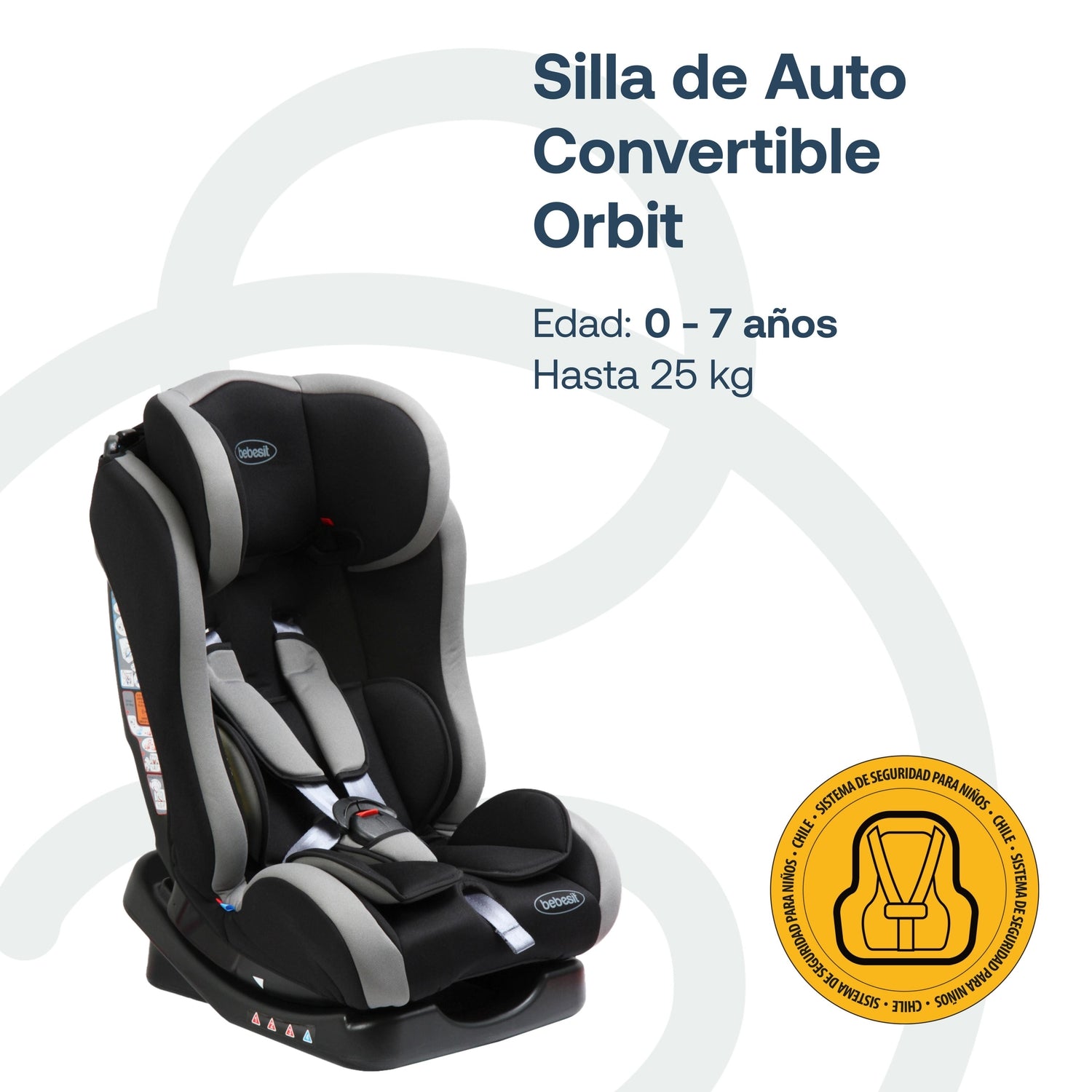 Silla de Auto Convertible Orbit Gris