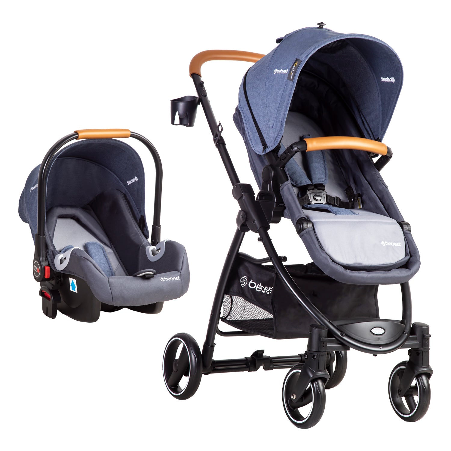 Coche Cuna travel system Fénix Azul