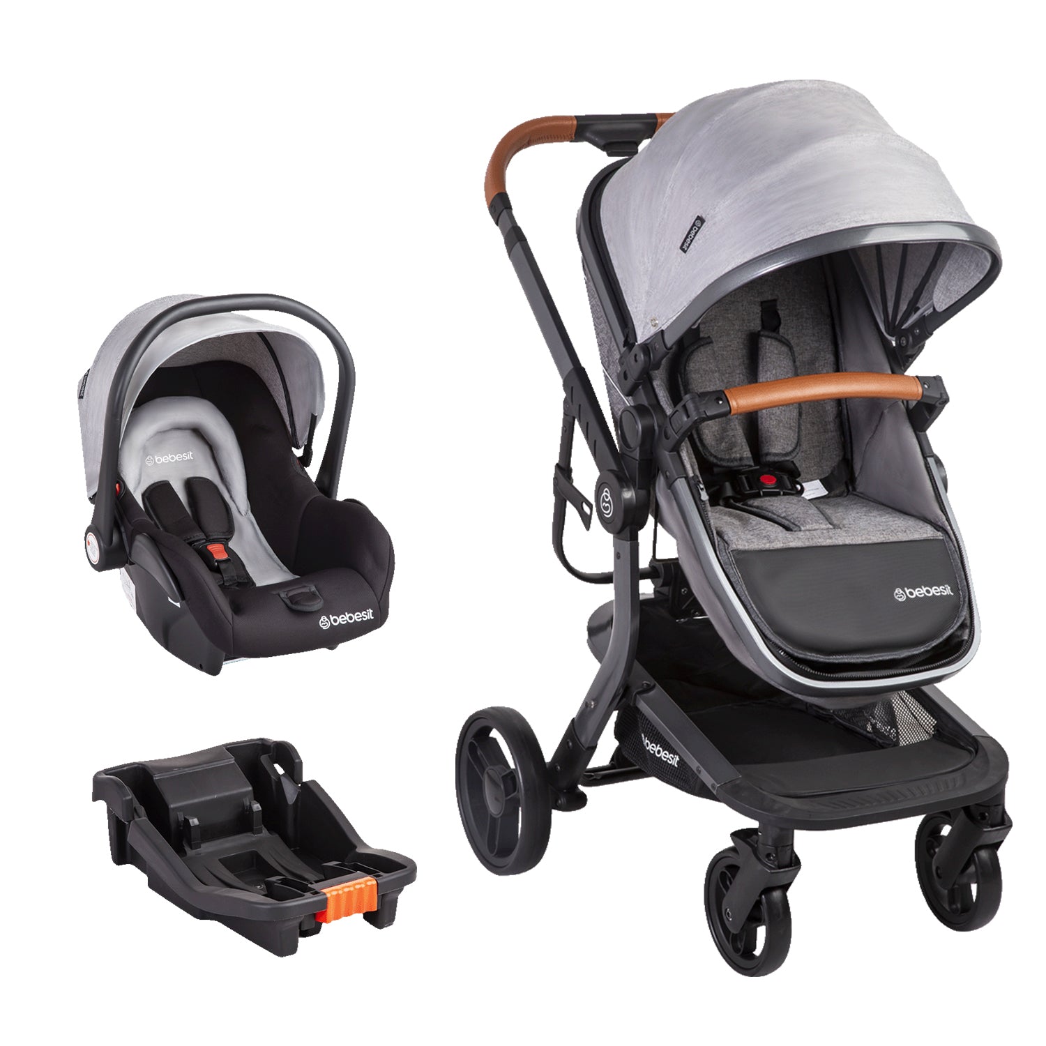 Coche Cuna travel system Taurus Gris