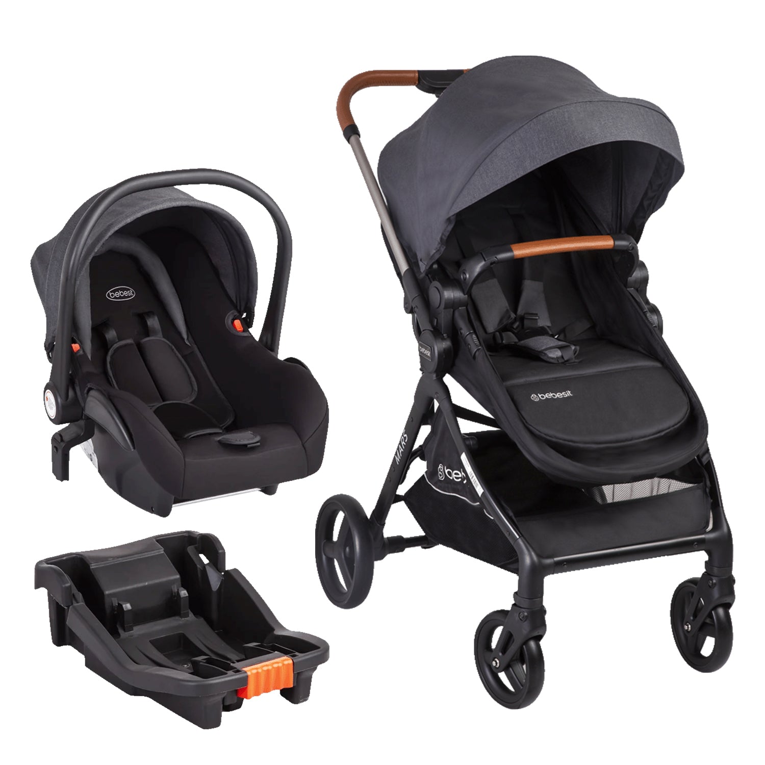 Coche Cuna travel system Mars LX Gris