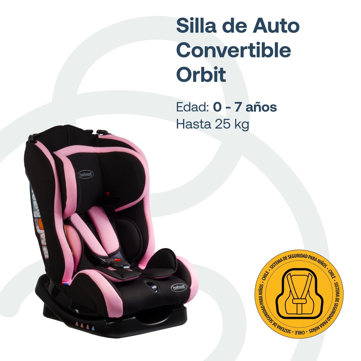 Silla de Auto Convertible Orbit Rosada