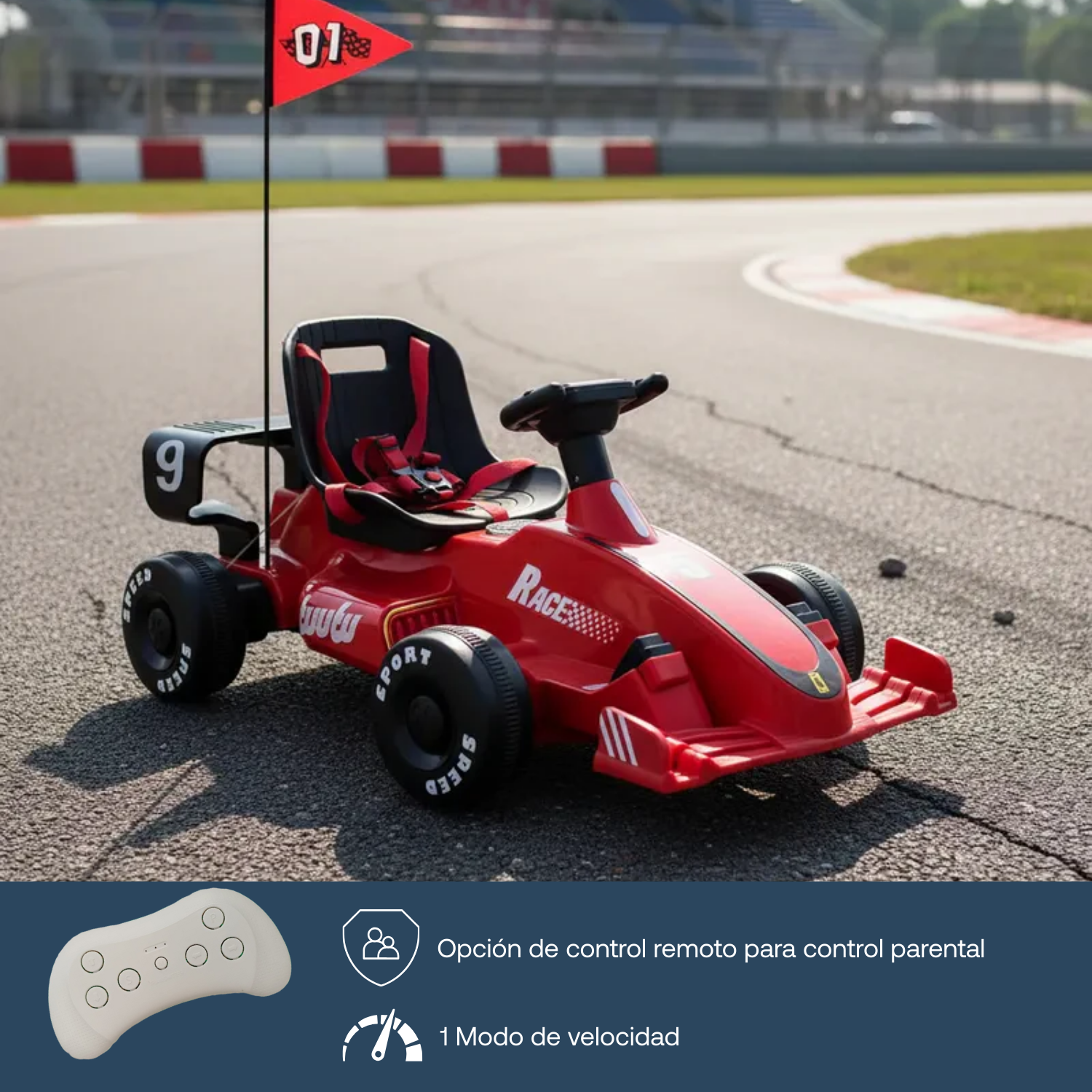 Auto Eléctrico F1 Schumi Niños Niñas Infantil Rojo