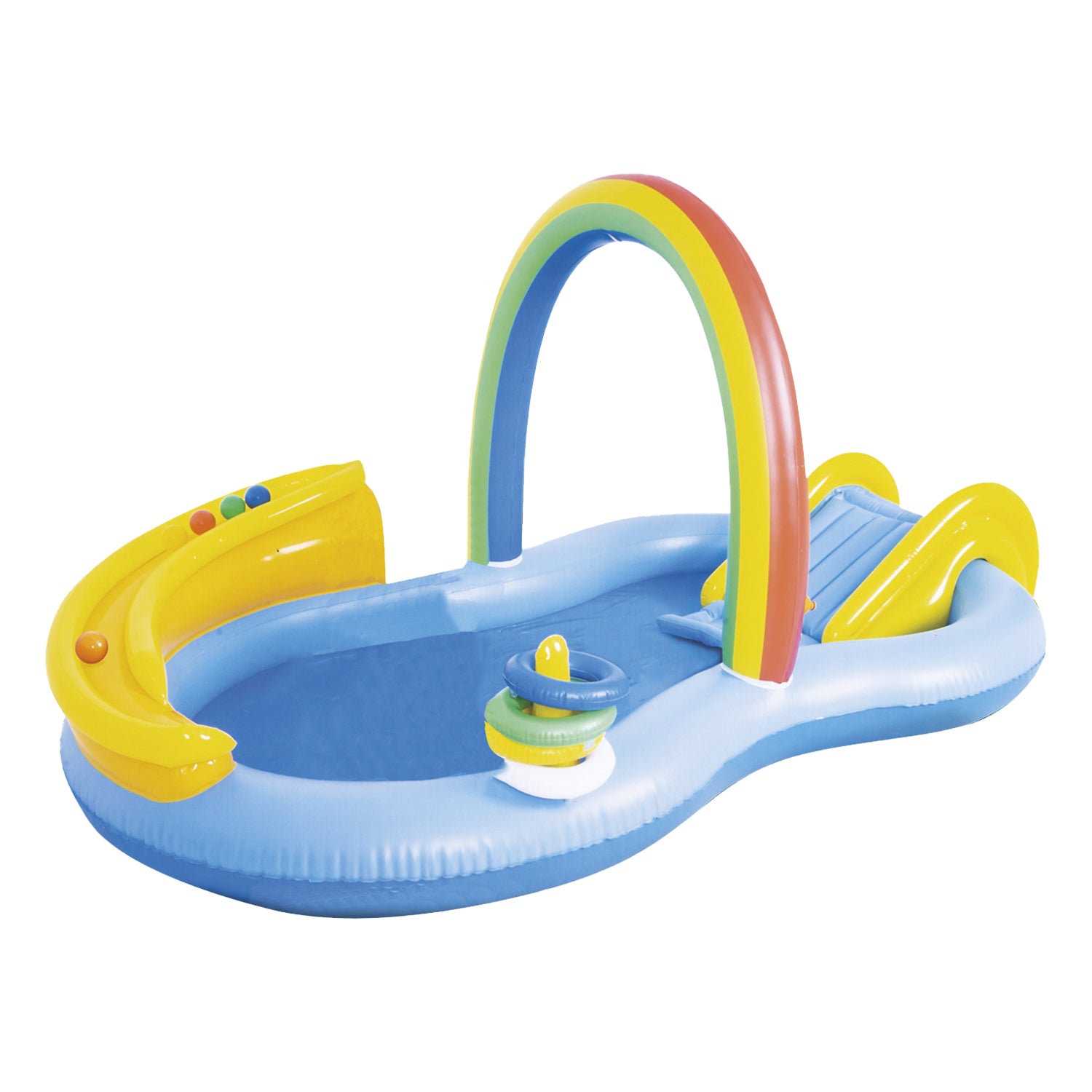 Piscina Centro de Juegos Arcoiris tobogan Aspersor Be Splash