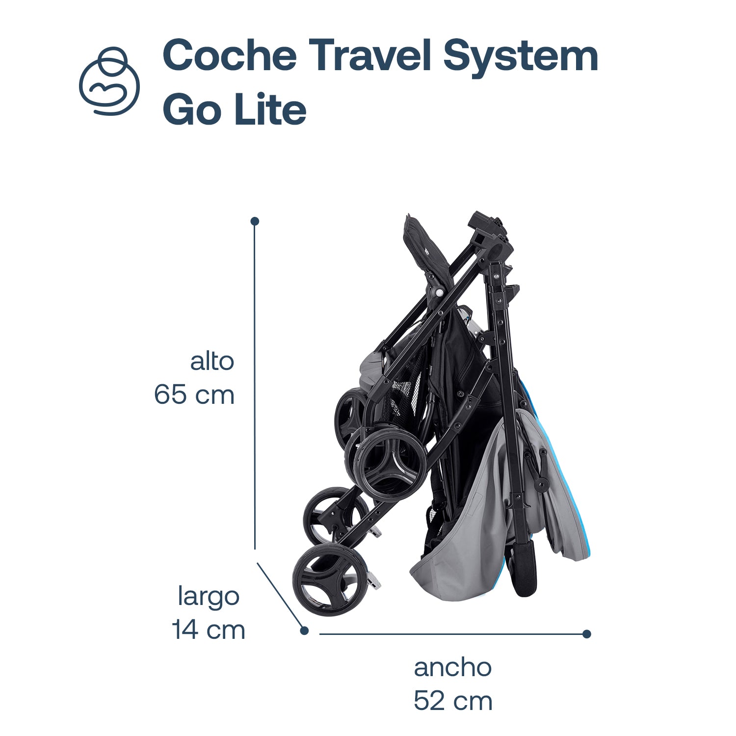 Coche Travel System Go Lite Gris