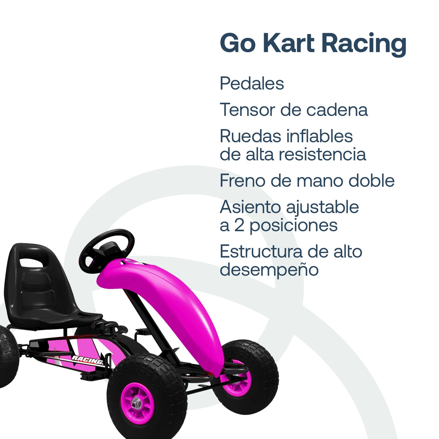 Go Kart a Pedales Rosado