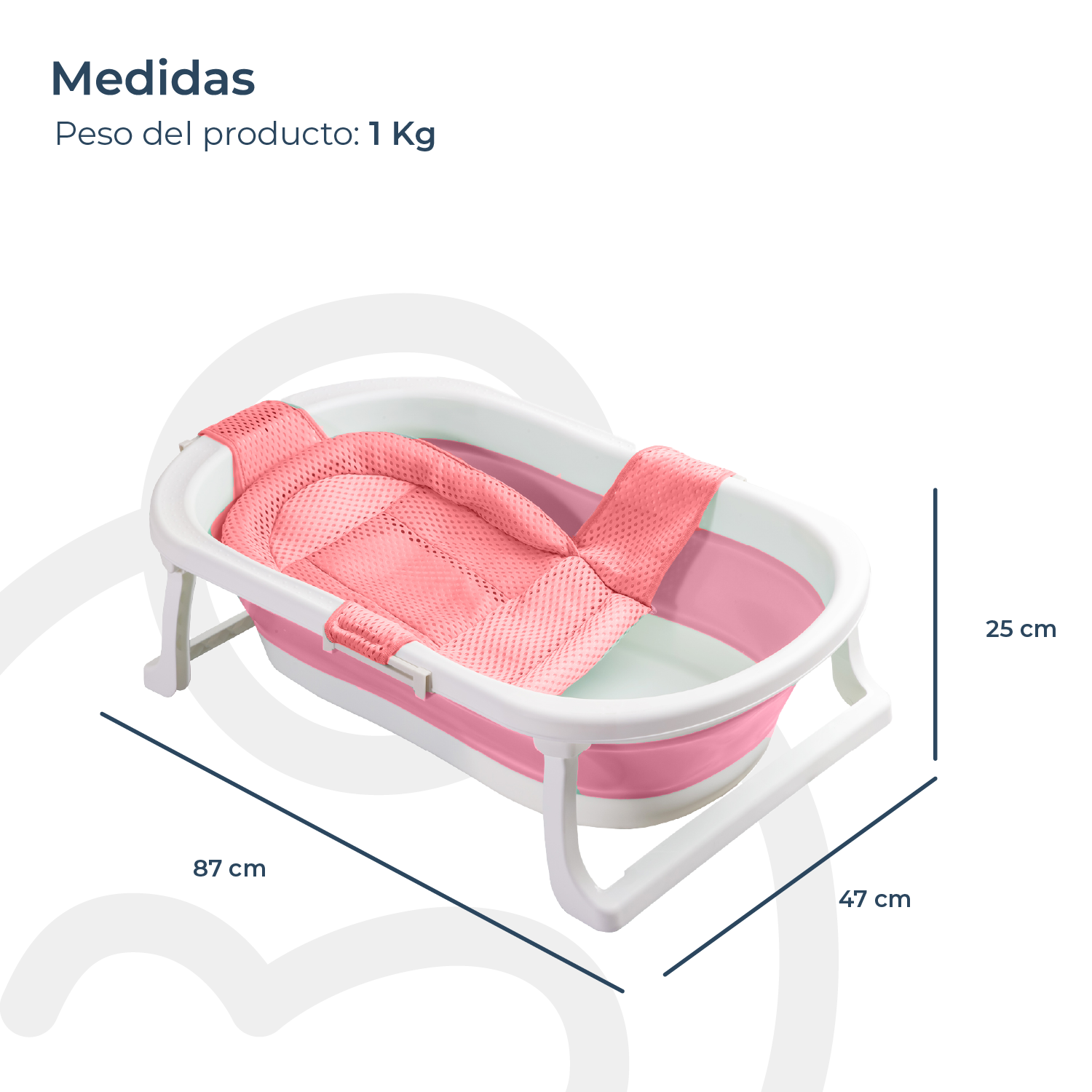 Bañera Jelly con Hamaca Rosa