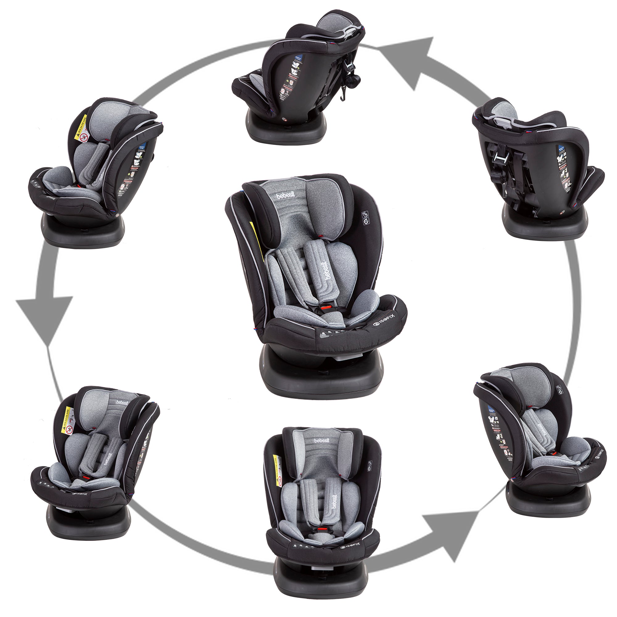 Silla de Auto Convertible Supra 360° Negra