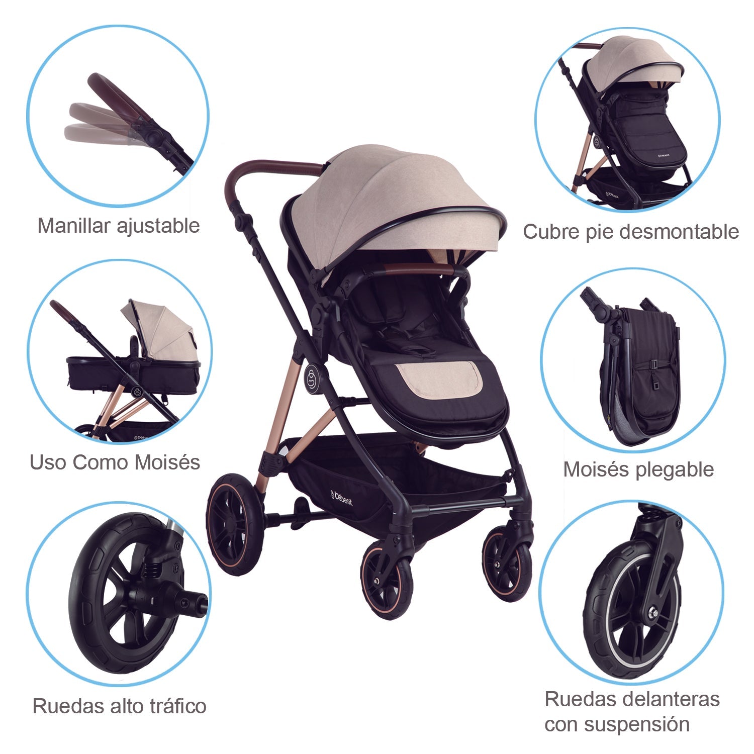 Coche Cuna travel system Neo Beige