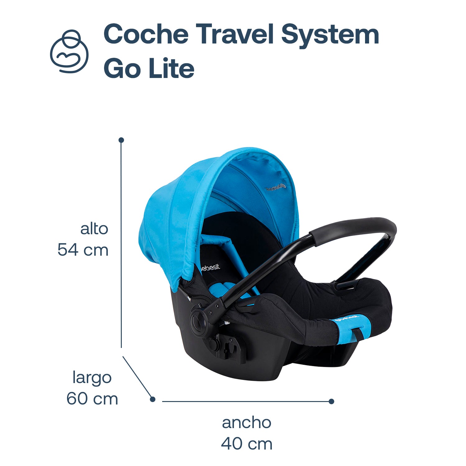 Coche Travel System Go Lite Azul