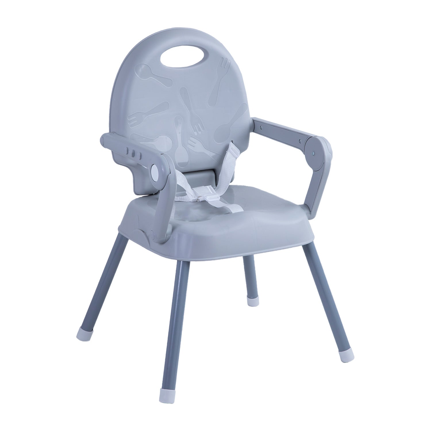 Silla de comer plegable portatil Bebe Niño Fold Gris