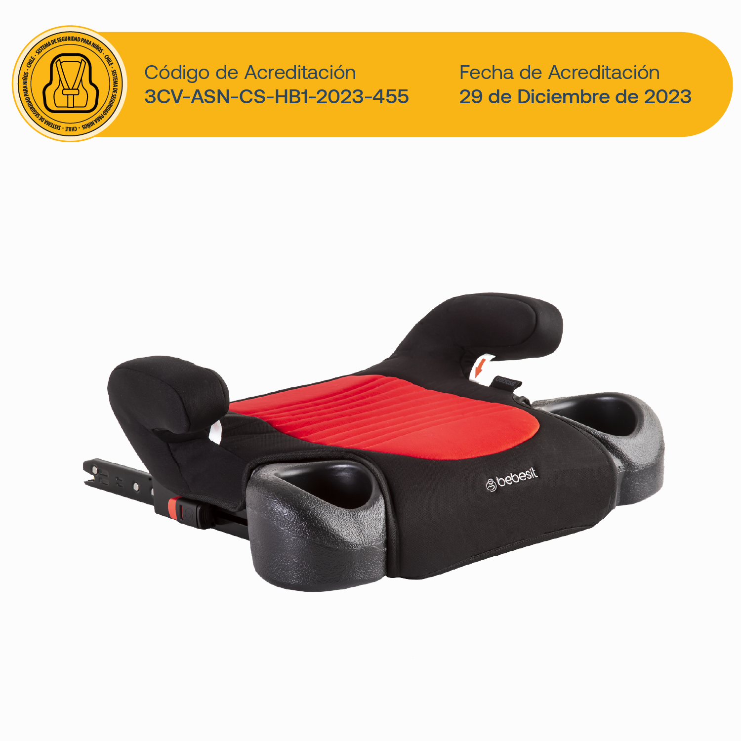 Alzador Isofix Rojo Bebesit