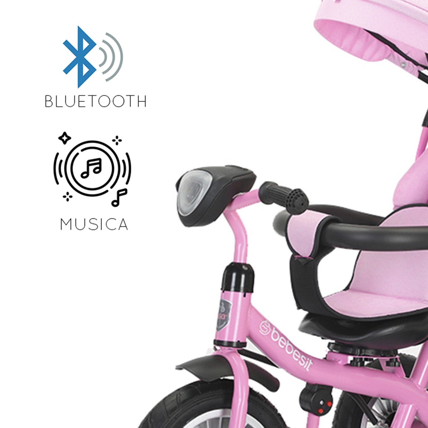 Triciclo Paseo Infantil 360 1326 LX Rosado Bebesit