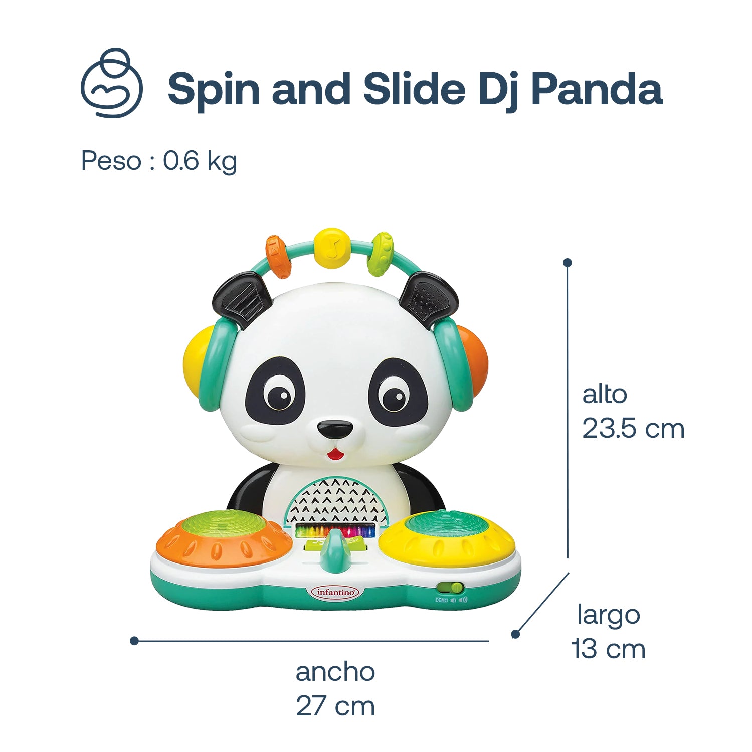 Juguete musical Spin & Slide Dj Panda Infantino
