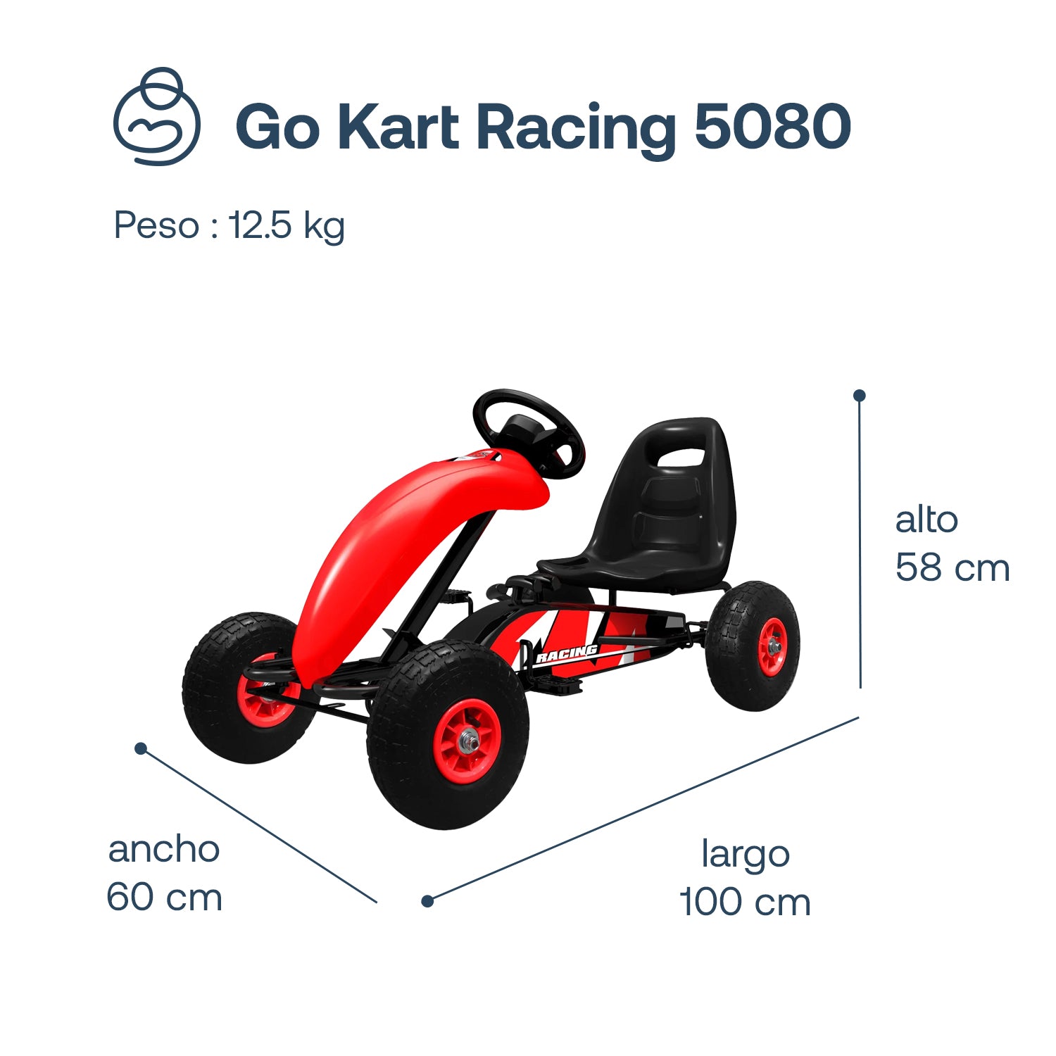 Go Kart a Pedales Rojo