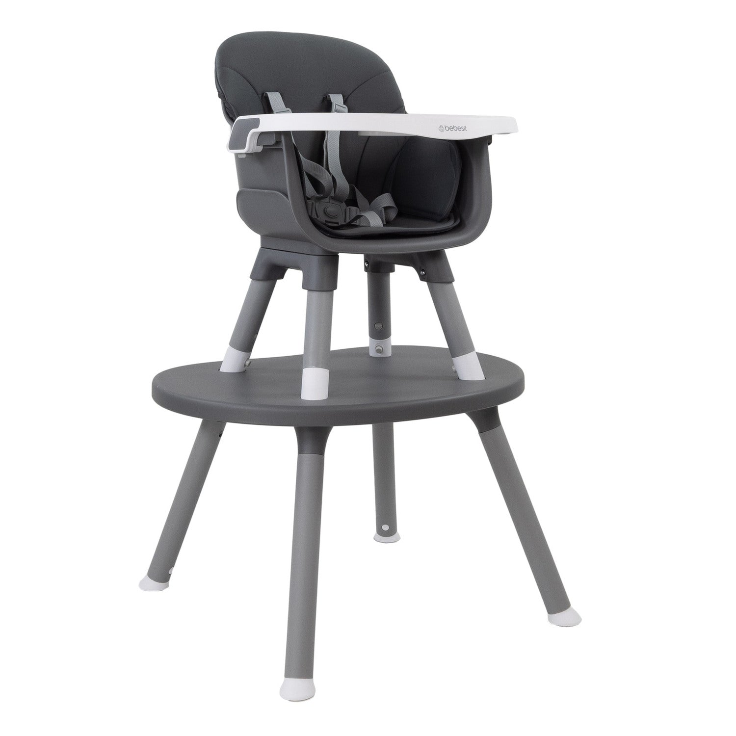 Silla de Comer Baby Desk 3 en 1 Gris