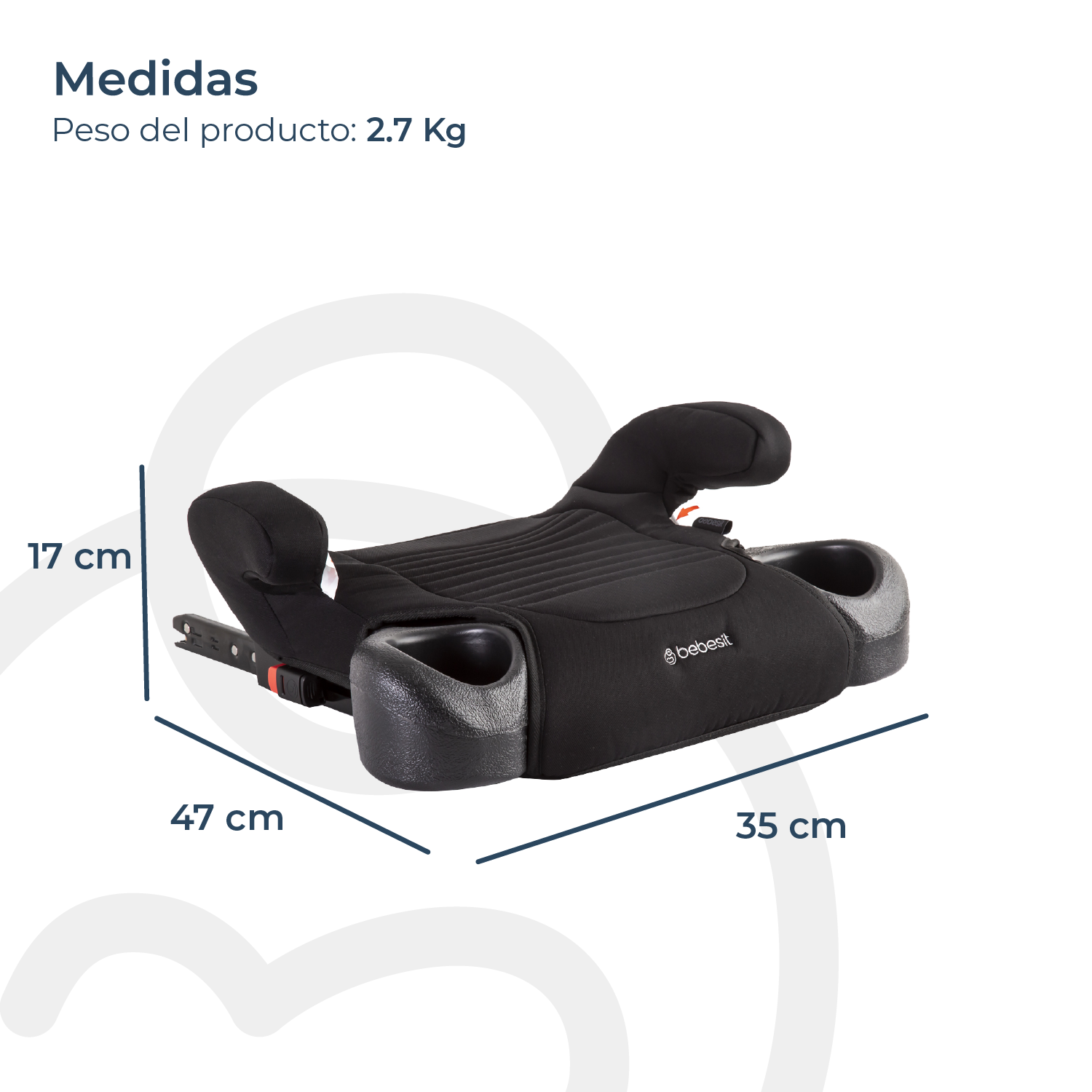Alzador Isofix Negro Bebesit