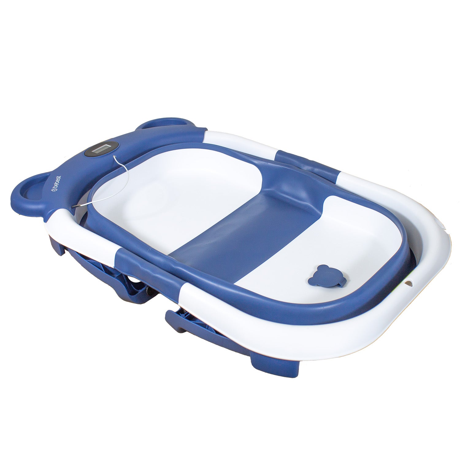 Bañera Plegable Smart Bear Viajes Bebe Azul con Termómetro
