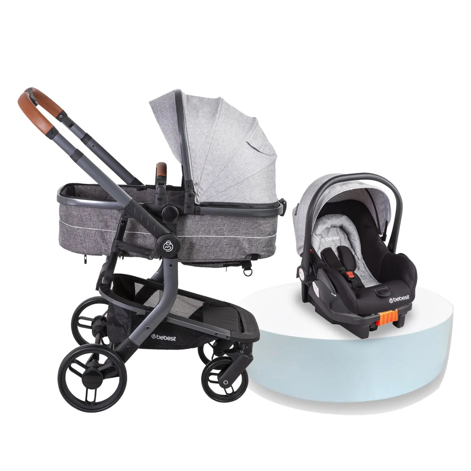 Coche Cuna travel system Taurus Gris