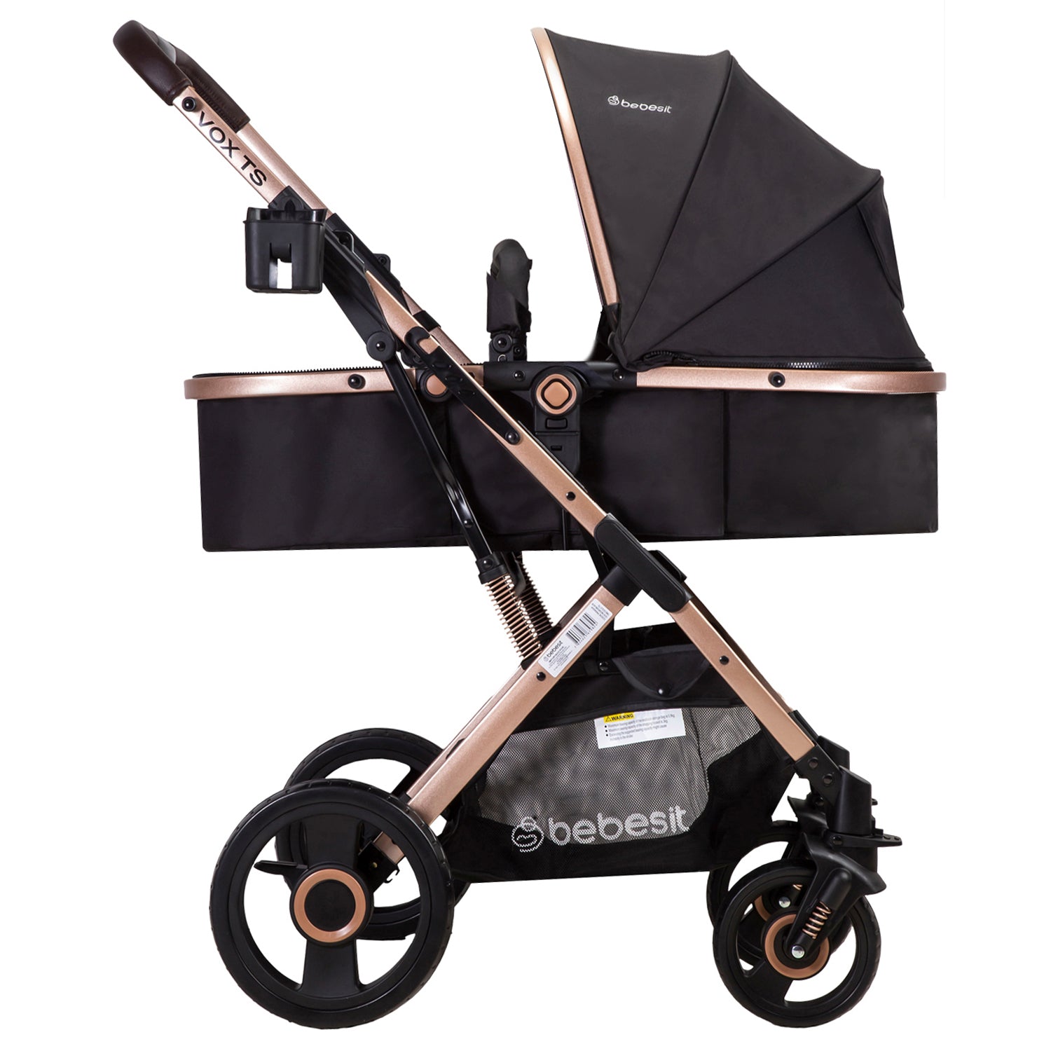 Coche Cuna Paseo Vox Gold Negro