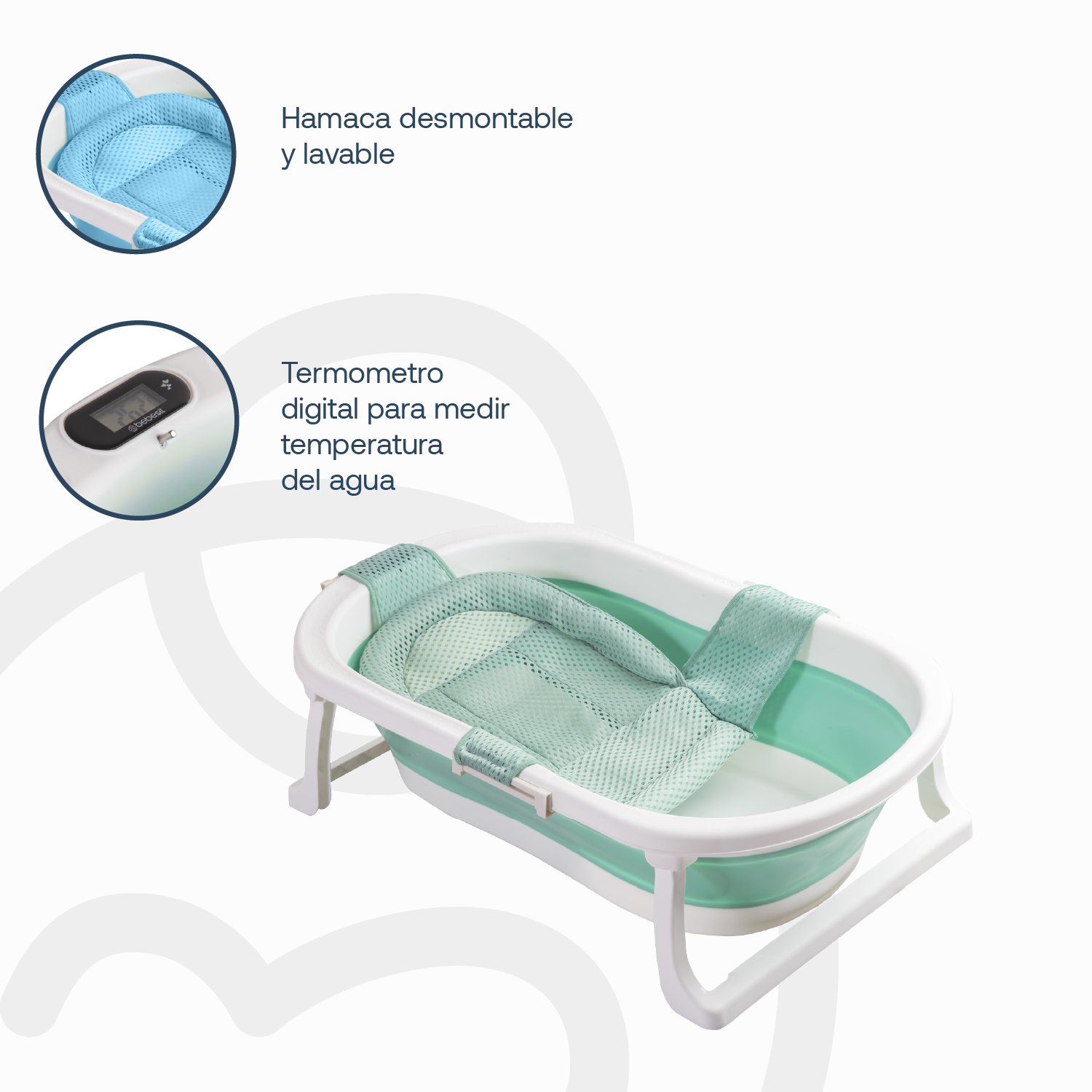 Bañera Jelly con Hamaca Verde