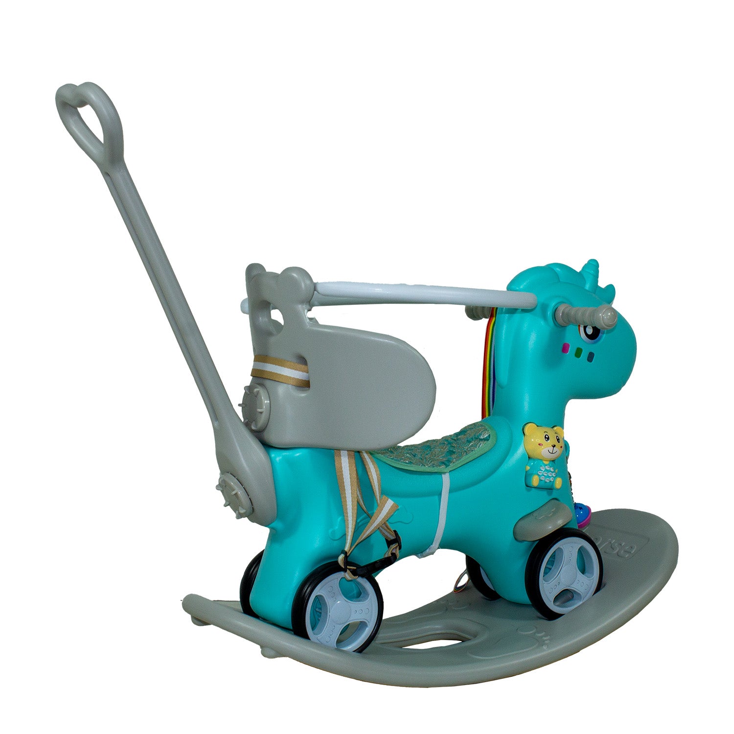 Correpasillo 2 en 1 Balancin con protección acolchado y cascabel