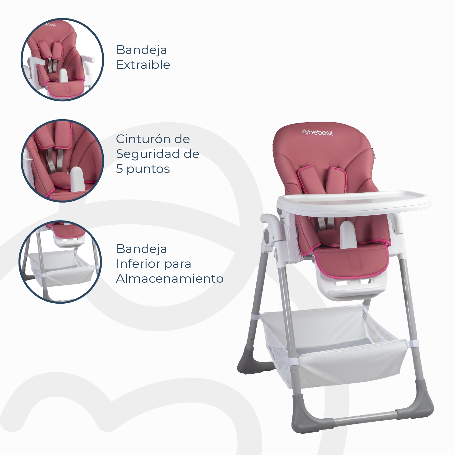 Silla de Comer Snack LX Rosa