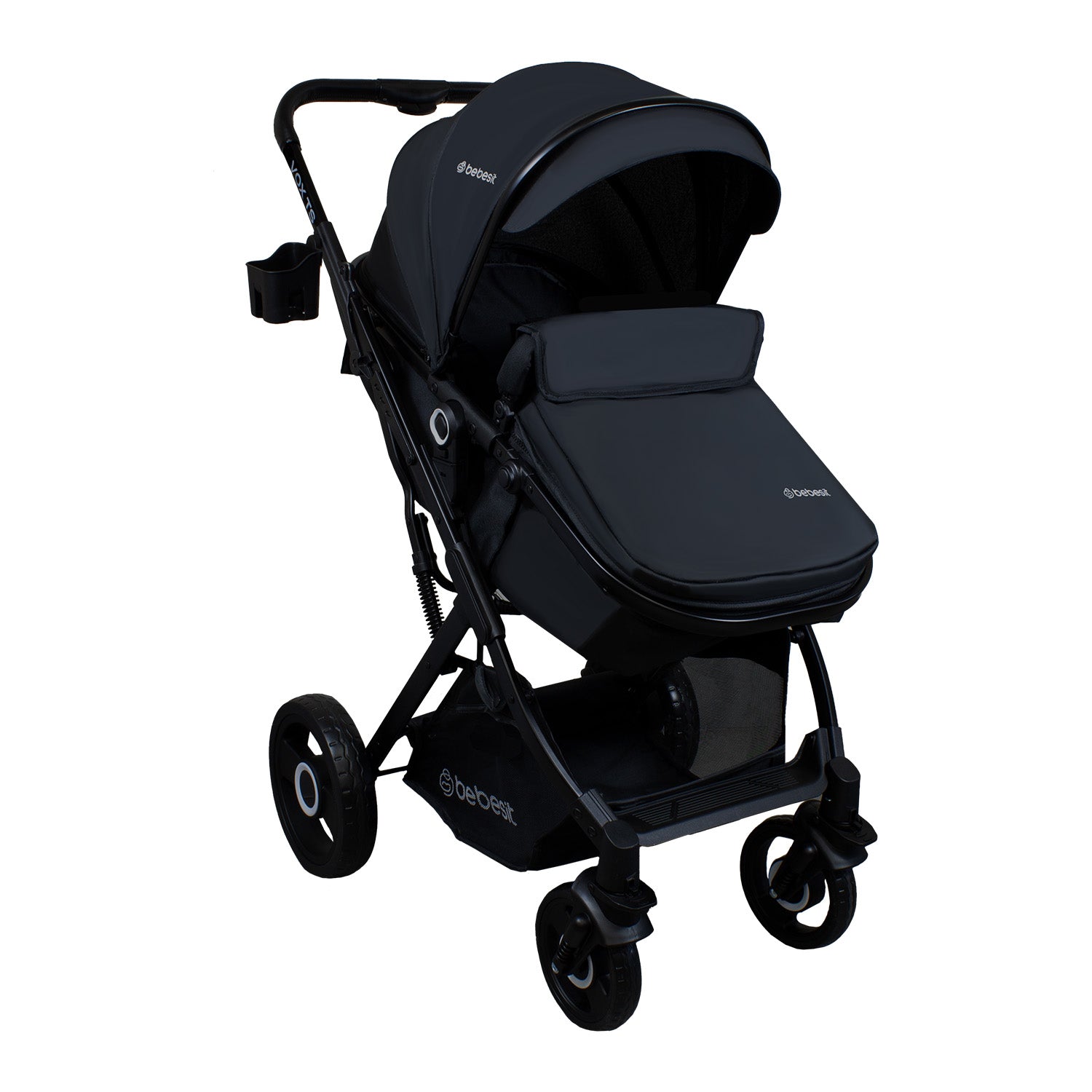 Coche Cuna Paseo Vox Negro Bebesit
