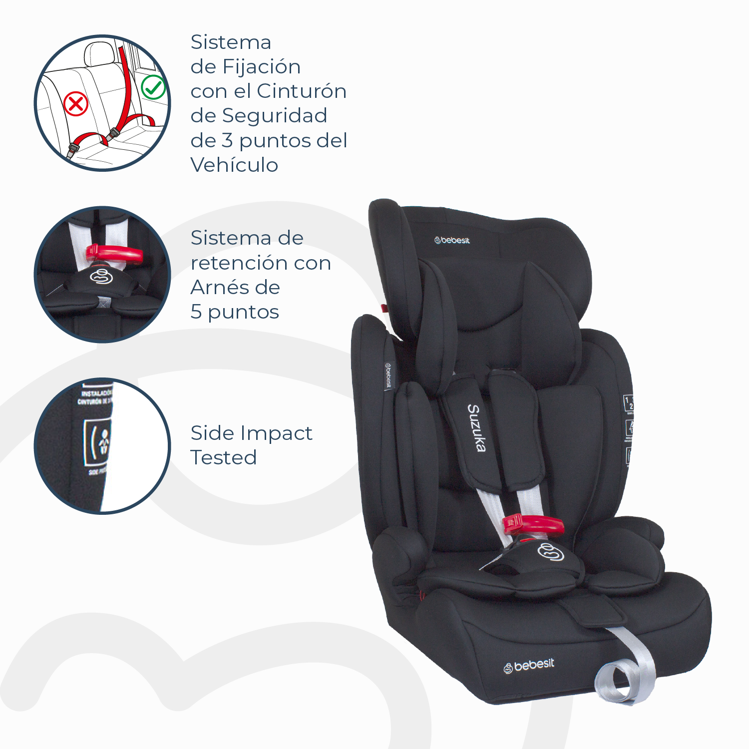 Silla de Auto Butaca Suzuka Negra